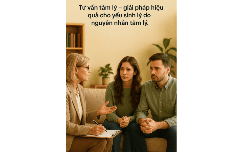 Tư vấn tâm lý – giải pháp hiệu quả cho yếu sinh lý do nguyên nhân tâm lý